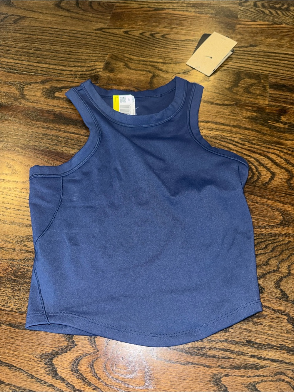 Nike Navy Crop Athletic Tank Top
